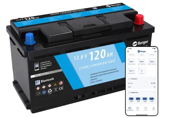 B670819 Batéria LiFePO4 120 Ah 12V s Bluetooth Berger