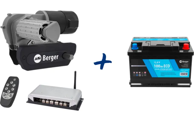 B001025 Set Mover Berger Titanium manuálny + batéria 100Ah LiFePO4