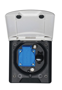 820392 Vonkajšia zásuvka SAT/TV/12V/230V biela
