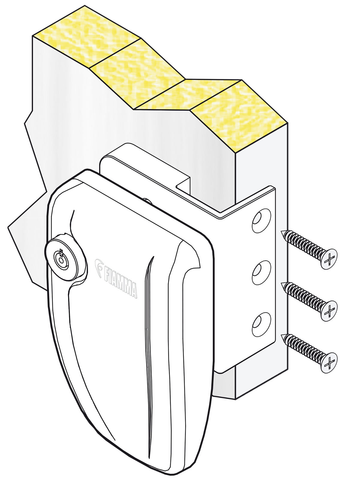 467487 Fiamma safe door frame čierny