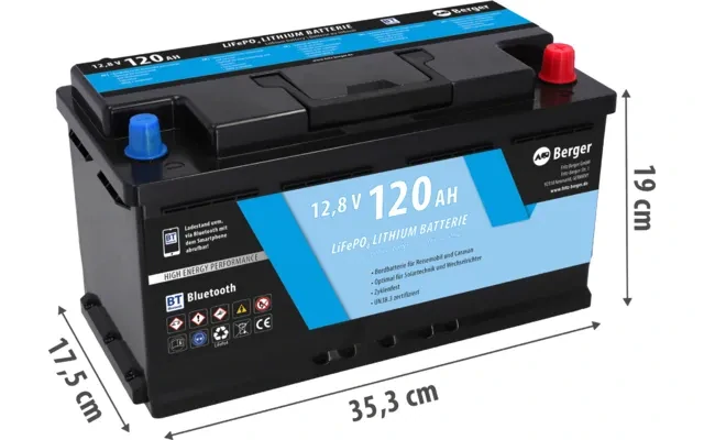 B670819 Batéria LiFePO4 120 Ah 12V s Bluetooth Berger