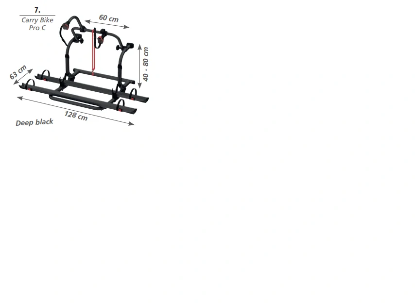 B562603 Nosič bicyklov Fiamma Carry Bike Pro C Deep Black 40-80cm