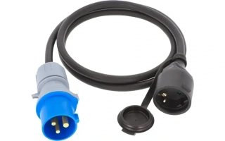 B668478 Kábel Adaptér CEE/Schuko 230V  3x1,5 mm 1,5m stĺp