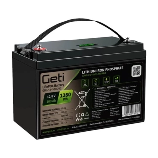 Batéria LiFePO4 12,8V 100Ah GETI GBL-12-100DV2 Displej
