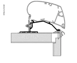 431145 Adaptér pre strešné markízy Thule omnistor 4m